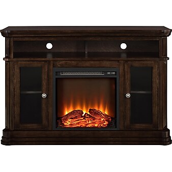 Ameriwood Brooklyn Fireplace TV Stand, Screens up to 50", Espresso (1765096PCOM)