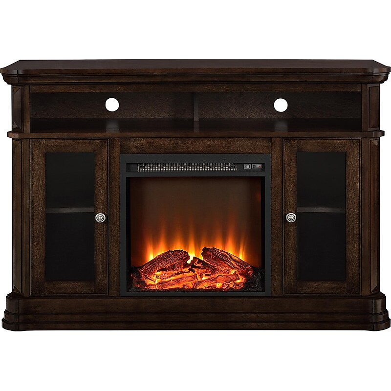 Ameriwood Brooklyn Fireplace TV Stand, Screens up to 50", Espresso (1765096PCOM) image 1