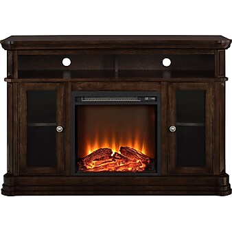 Ameriwood Brooklyn Fireplace TV Stand, Screens up to 50", Espresso (1765096PCOM)
