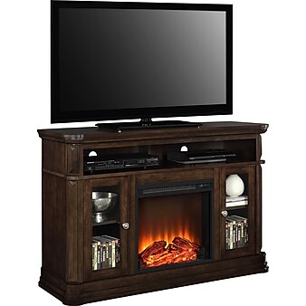 Ameriwood Brooklyn Fireplace TV Stand, Screens up to 50", Espresso (1765096PCOM)