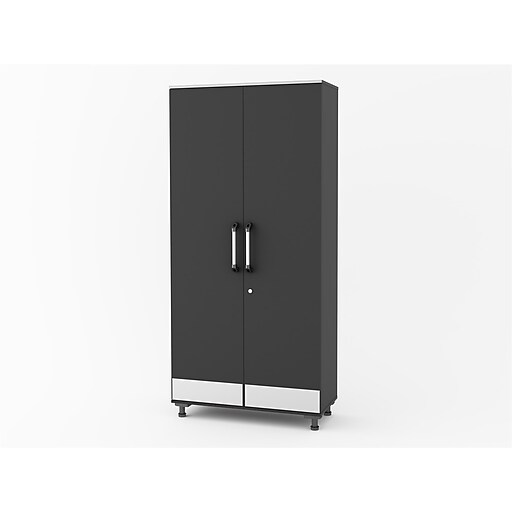 SystemBuild Boss Tall Storage Steel Gray at Staples