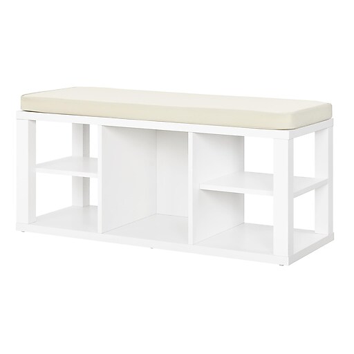 Shop Staples For Ameriwood Home Parsons Storage Bench White