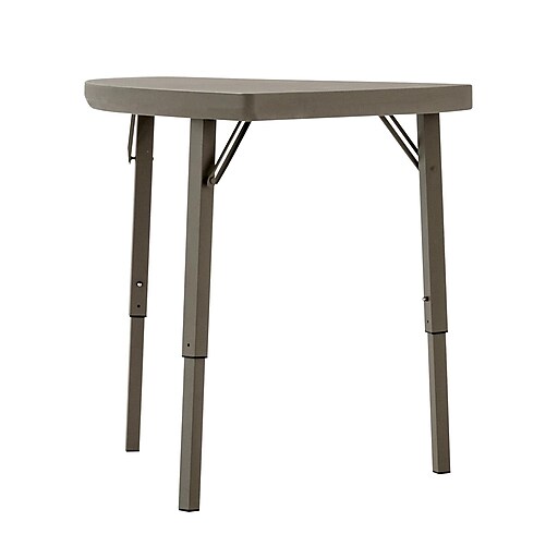 Zown Premium Collection Corner Folding Table, Brown, 2/Pk (60435PRM2E