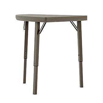 Zown Premium Collection Corner Folding Table, Brown, 2/Pk (60435PRM2E)