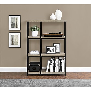 Ameriwood Home Elmwood Bookcase, Altra Furniture Aaron Lane Barrister Bookcase With Sliding Glass Doors