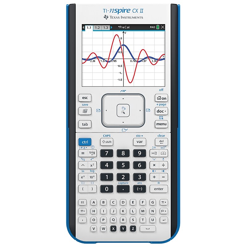 Texas Instruments CXII TI-Nspire Graphing Calculator, White (NSCX2/TBL/1L1) image 1