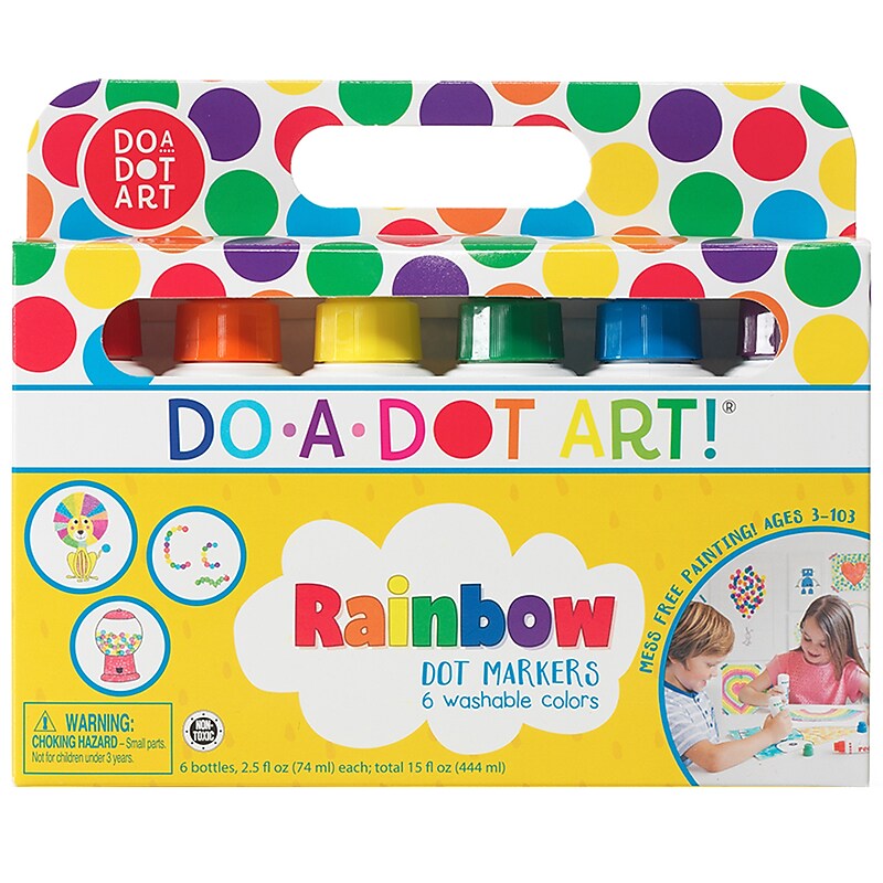 Do-A-Dot Art Washable Marker, Rainbow, 6/Pack, 3/Bundle (DAD101) image 1