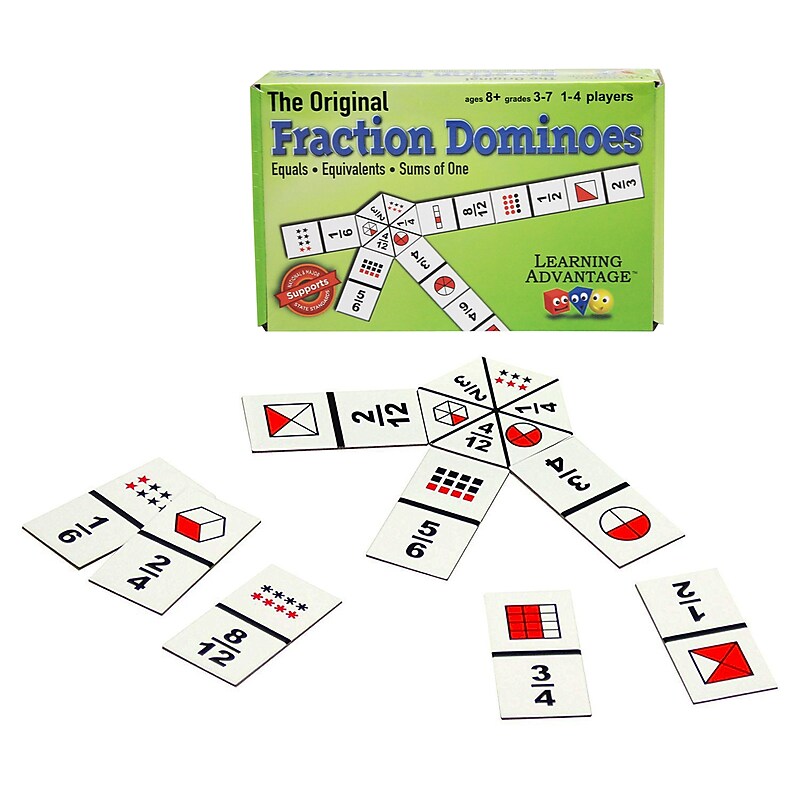 Learning Advantage The Original Fraction Dominoes, Grades 3-7 (CRE4080) image 1