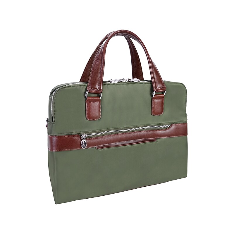 McKlein HARTFORD Nylon Briefcase, Laptop Compatible, Green (18581MCK) image 1