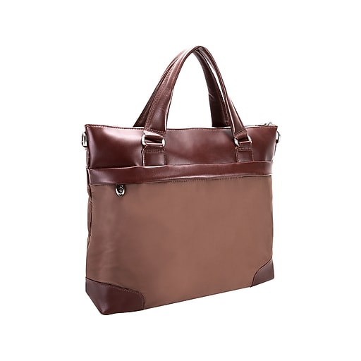 McKleinUSA N Series EASTWARD Nylon Slim Briefcase, Khaki (18394) Staples