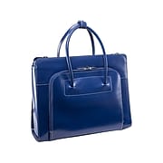 McKleinUSA Lake Forest W Series Leather Dual Compartment Briefcase, Navy (94337)