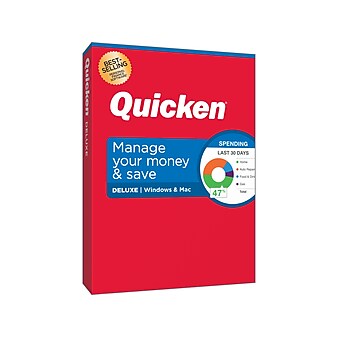 Quicken Deluxe for 1 User, Windows and Mac, DVD (170262)