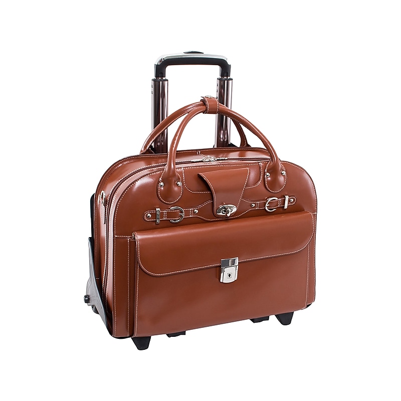 McKleinUSA Roseville W Series Leather Check-Point Friendly Briefcase, Brown (96644) image 1