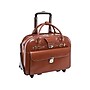 McKlein Roseville Leather Briefcase, Laptop Compatible, Rolling, TSA Checkpoint Friendly, Brown (96644)~#|#~sp60962137_sc7