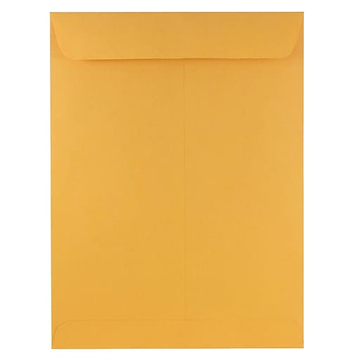 Gold Yellow 50/Pack JAM PAPER 9 x 12 Booklet Premium Envelopes 