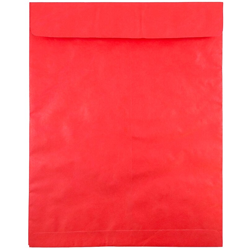 JAM Paper Tear-Proof Tyvek Open End Catalog Envelopes, 11.5" x 14.5", Red, 25/Pack (V021388) image 1