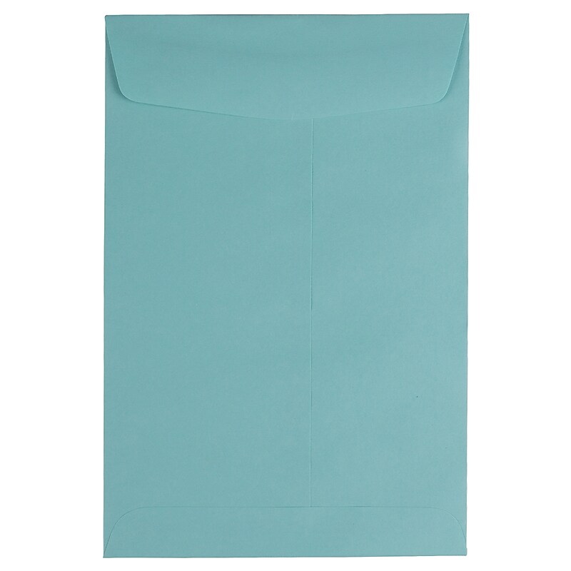 JAM Paper 6" x 9" Open End Catalog Envelopes, Aqua Blue, 10/Pack (31287520C) image 1