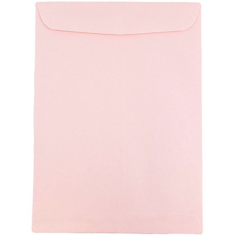 JAM Paper 6 x 9 Open End Catalog Envelopes, Baby Pink, 100/Pack (51285797) image 1