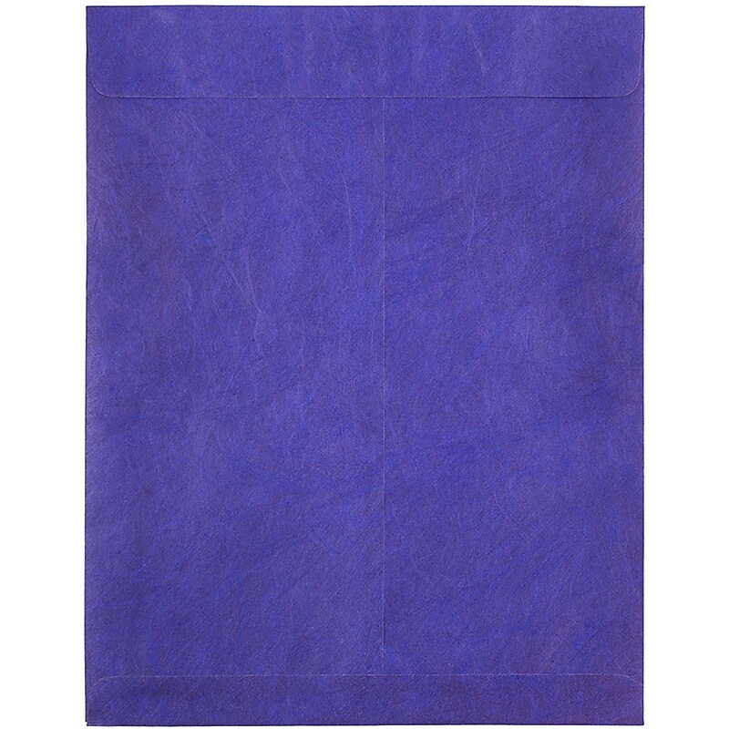 JAM Paper Tear-Proof Tyvek Open End Catalog Envelopes, with Peel & Seal Closure, 10 x 13, Blue, 25/Pack (V021377) image 1