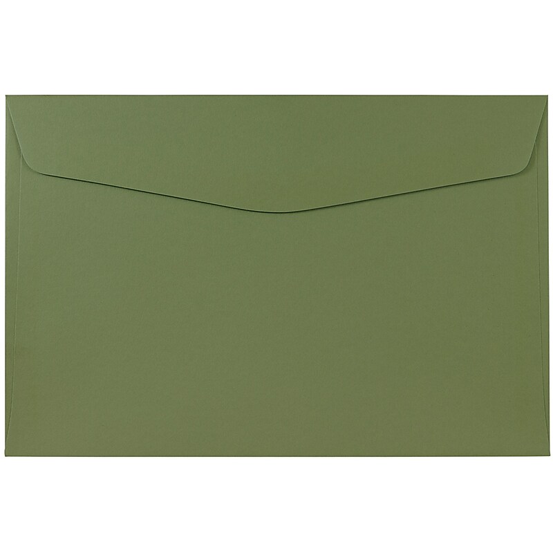 JAM Paper 6 x 9 Booklet Envelopes, Olive Green, 25/Pack (3157498) image 1