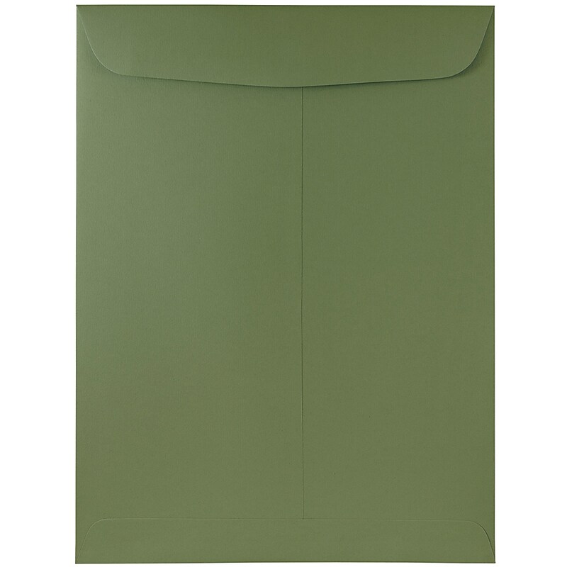 JAM Paper 9 x 12 Open End Catalog Envelopes, Olive Green, 25/Pack (31287534) image 1