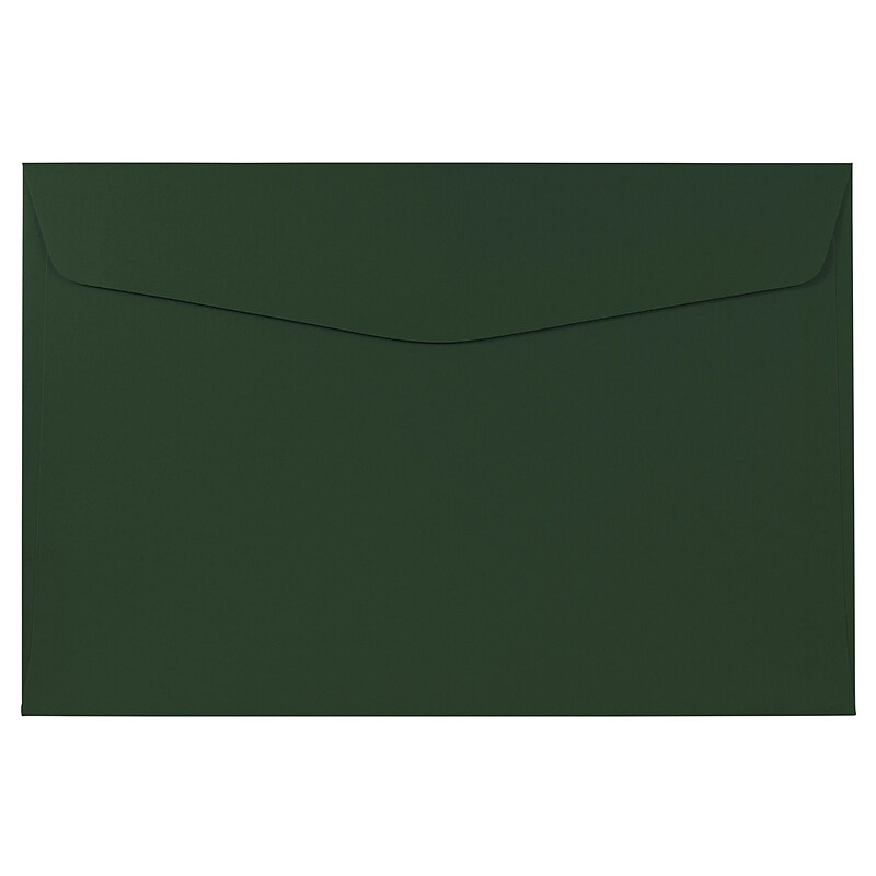 JAM Paper 6 x 9 Booklet Envelopes, Dark Green, 25/Pack (263917092) image 1