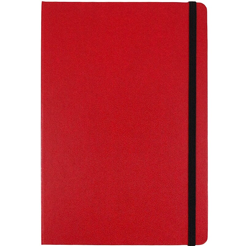 JAM Paper 1-Subject Pocket Notebook, 5.875" x 8.5", Narrow Ruled, 100 Sheets, Red (340526610) image 1