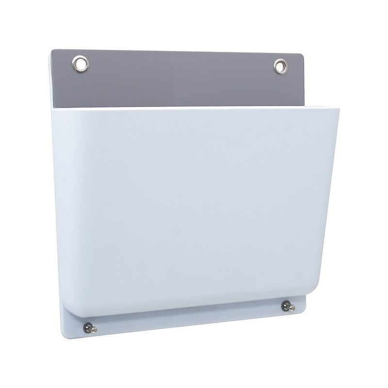 Advantus Fusion Single-Pocket Polypropolyne Hanging Wall File, White/Gray (37597) image 1