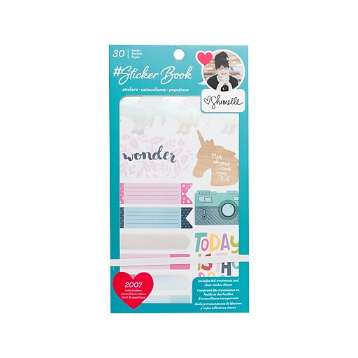 American Crafts Shimelle Stickers, Assorted Colors, 2007/Pack (344863) Staples