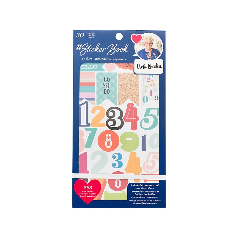 American Crafts Vicki Boutin Stickers, Assorted Colors, 863/Pack (344864) image 1