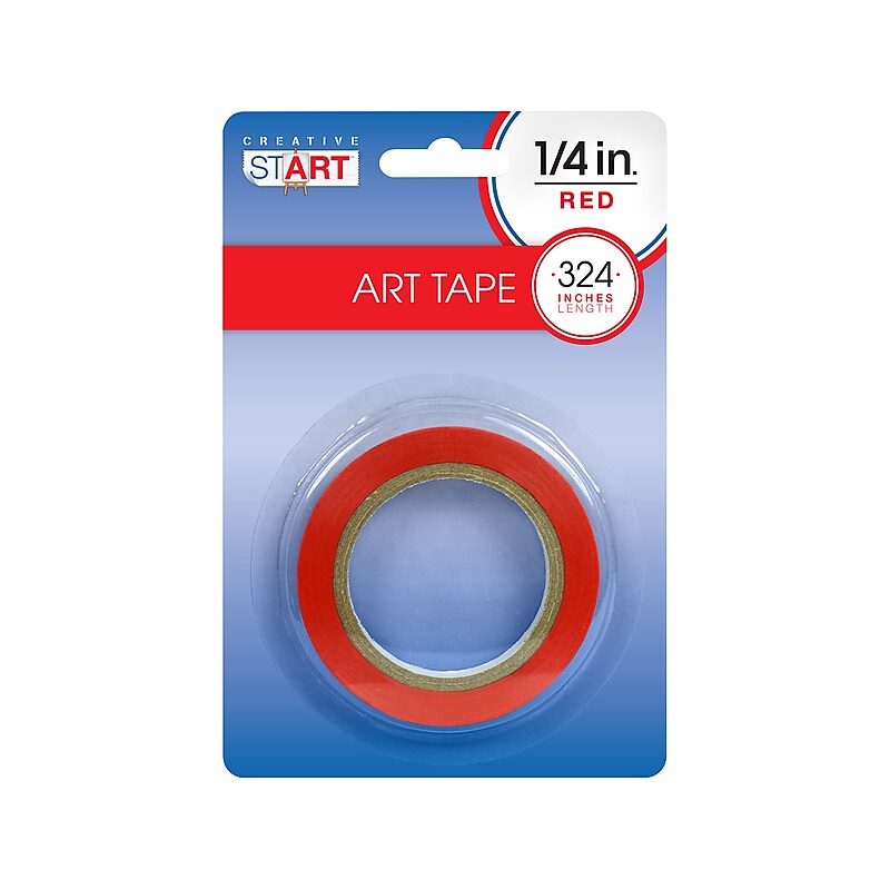 Creative Start Art Artist Tape, 0.25" x 9 Yds., Gloss Red (71043) image 1