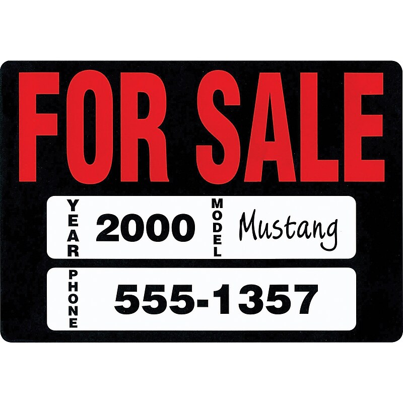 Cosco Auto Sale Indoor Window Sign, 14" x 10", Multicolor (9575) image 1