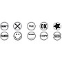 2000 Plus Deluxe Office Kit Stamp Set, Assorted 5/8" Designs, Blue and Red Inks (030459)~#|#~sp61096671_sc7