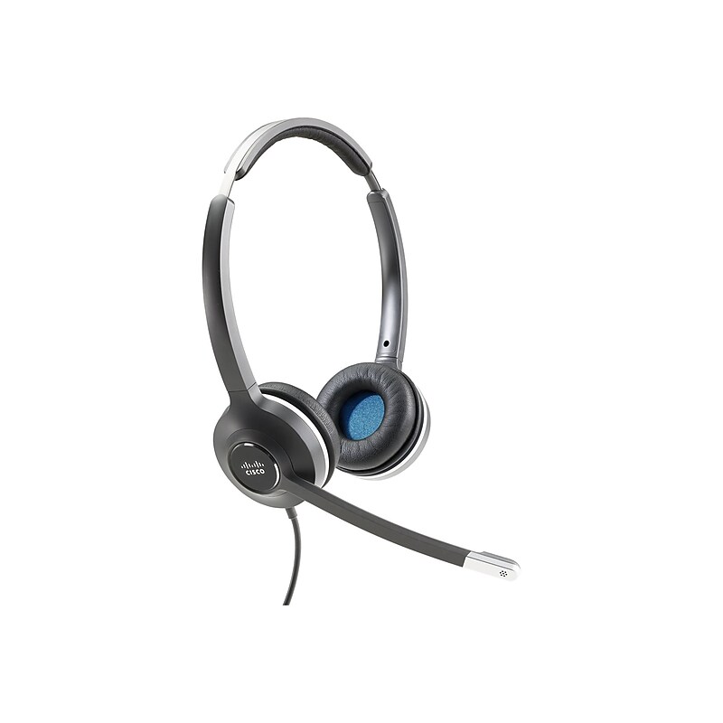 Cisco 532 Wired Dual Phone Headset, Over-the-Head, Black (CP-HS-W-532-USBA=) image 1