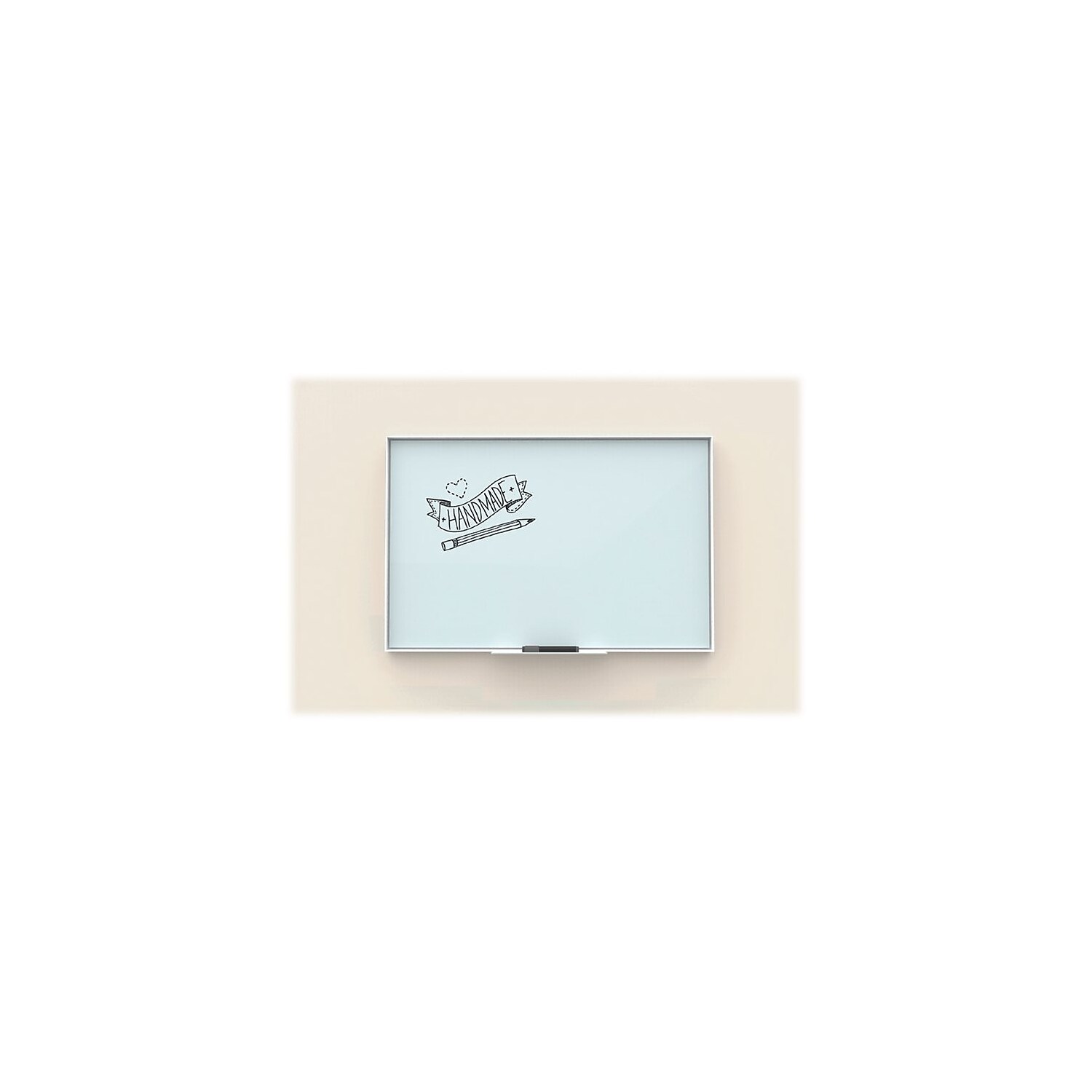 U Brands Magnetic Glass Dry Erase Board For Use with HIGH Energy Magnets 35 x 
