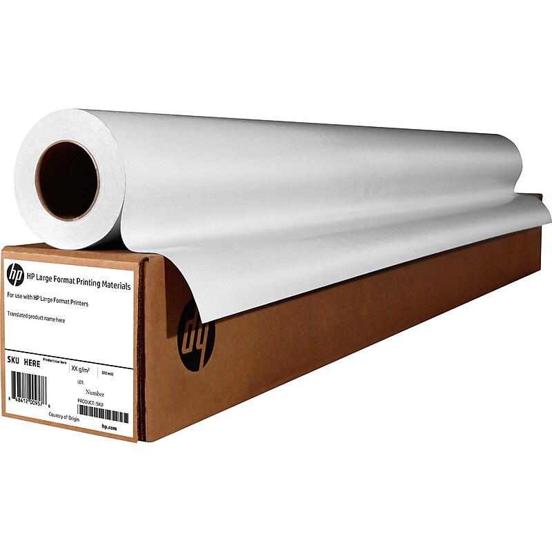 HP Durable Synthetic Banner Wide Format Bond Paper Roll, 36" x 75', Matte Finish, 2/Carton (C0F12A) image 1