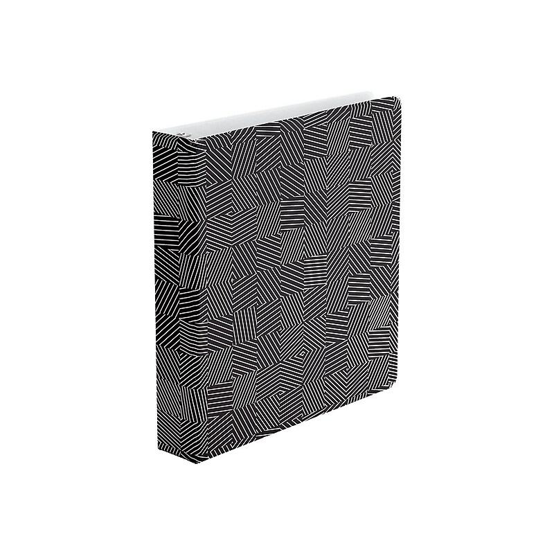 Oxford Labyrinth 1 1/2" 3-Ring Non-View Binder, Black (42552) image 1