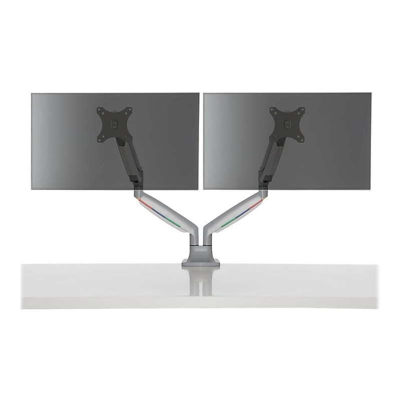 Kensington SmartFit One-Touch Dual Adjustable Monitor Arm, Up to 32" Monitor, Silver Gray (K55471WW) image 1
