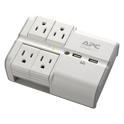 APC SurgeArrest Essential 4Outlet plus USB Surge Protector, 1080