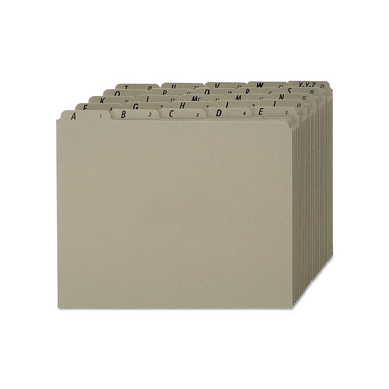 Pendaflex File Guides, 1/5 Cut Tab, Letter Size, Gray, Set (PFX PN925) image 1