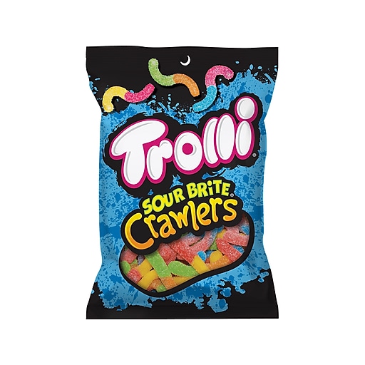 Trolli Multiflavored Sour Brite Crawlers Gummy Candy, 5 oz., 12/Pack(FER03851) Staples