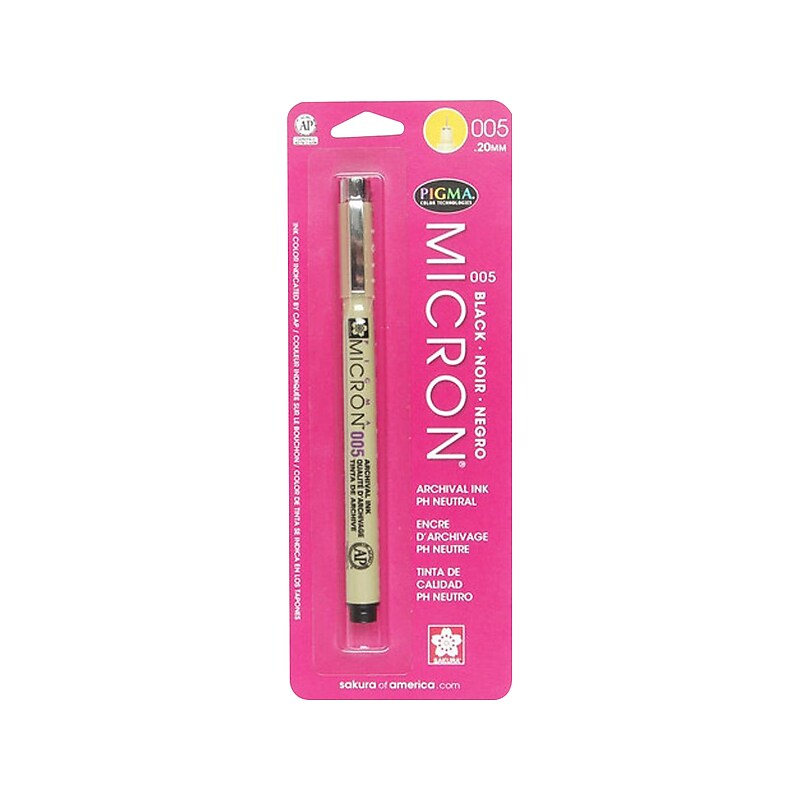 Pigma Micron 005 Felt Pen, Black Ink (30081) image 1
