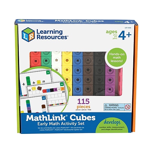 Assorted Colors Learning Resources Early Math Mathlink Cube Activity Set 115Pi 