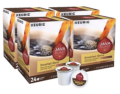 Java Roast Breakfast Blend Coffee Keurig K-Cup Pods, Light Roast, 24/Box (52967) | Quill 4 pack 