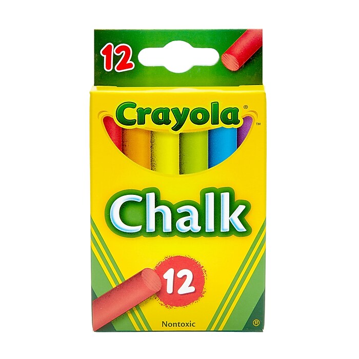 Crayola Drawing Chalk, Assorted Colors, 12/Box (51-0816