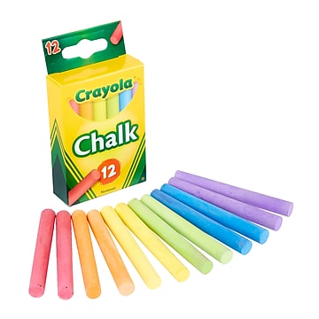 Crayola Drawing Chalk, Assorted Colors, 12 Per Box (51-0816)