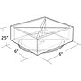 Azar 4-Compartment Plastic Rotating Organizer, Clear, 2/Box (556352)~#|#~sp61914440_sc7