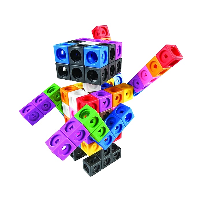 Learning Resources MathLink Cubes Big Builders, Assorted Colors