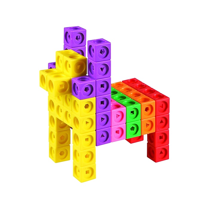 Learning Resources MathLink Cubes Big Builders, Assorted Colors