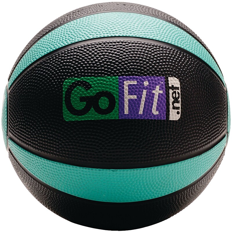 Gofit Medicine Ball, Black/Green (GF-MB4) image 1